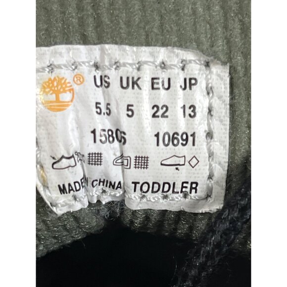 Timberland Toddler Black Leather & Mesh Boots Size 5.5 - Picture 4 of 10